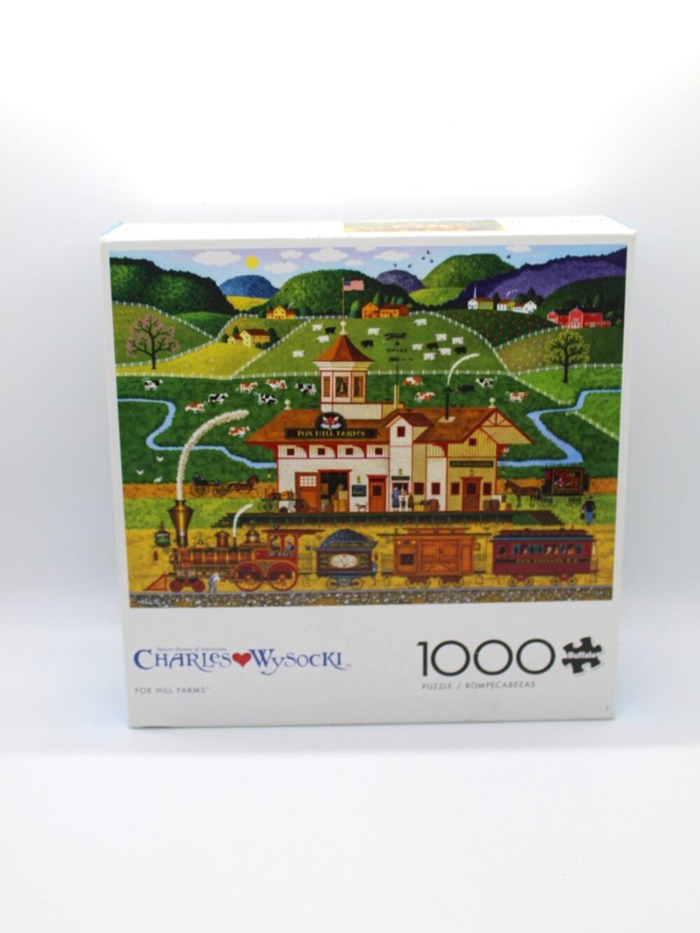 Charles Wysocki "Fox Hill Farms" 1000 Piece Jigsaw Puzzle Complete W Poster